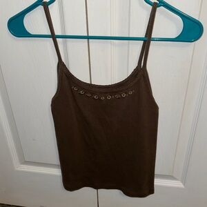 Brown John Galt tank top